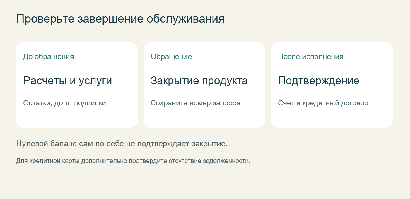 Проверьте завершение обслуживания